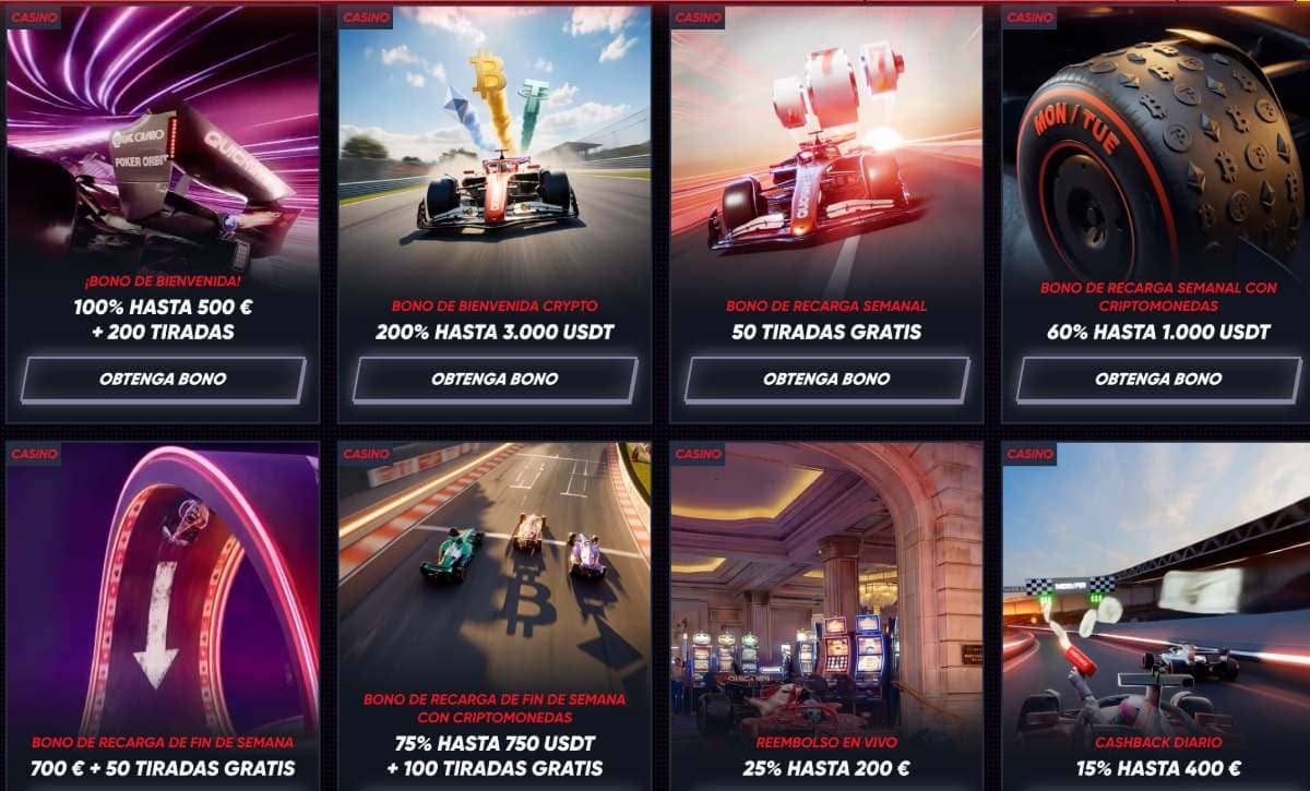 QuickWin Casino bono 2026: bienvenida 100% hasta 500 € image 2